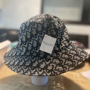 Christian Dior Black and White Monogram Hat